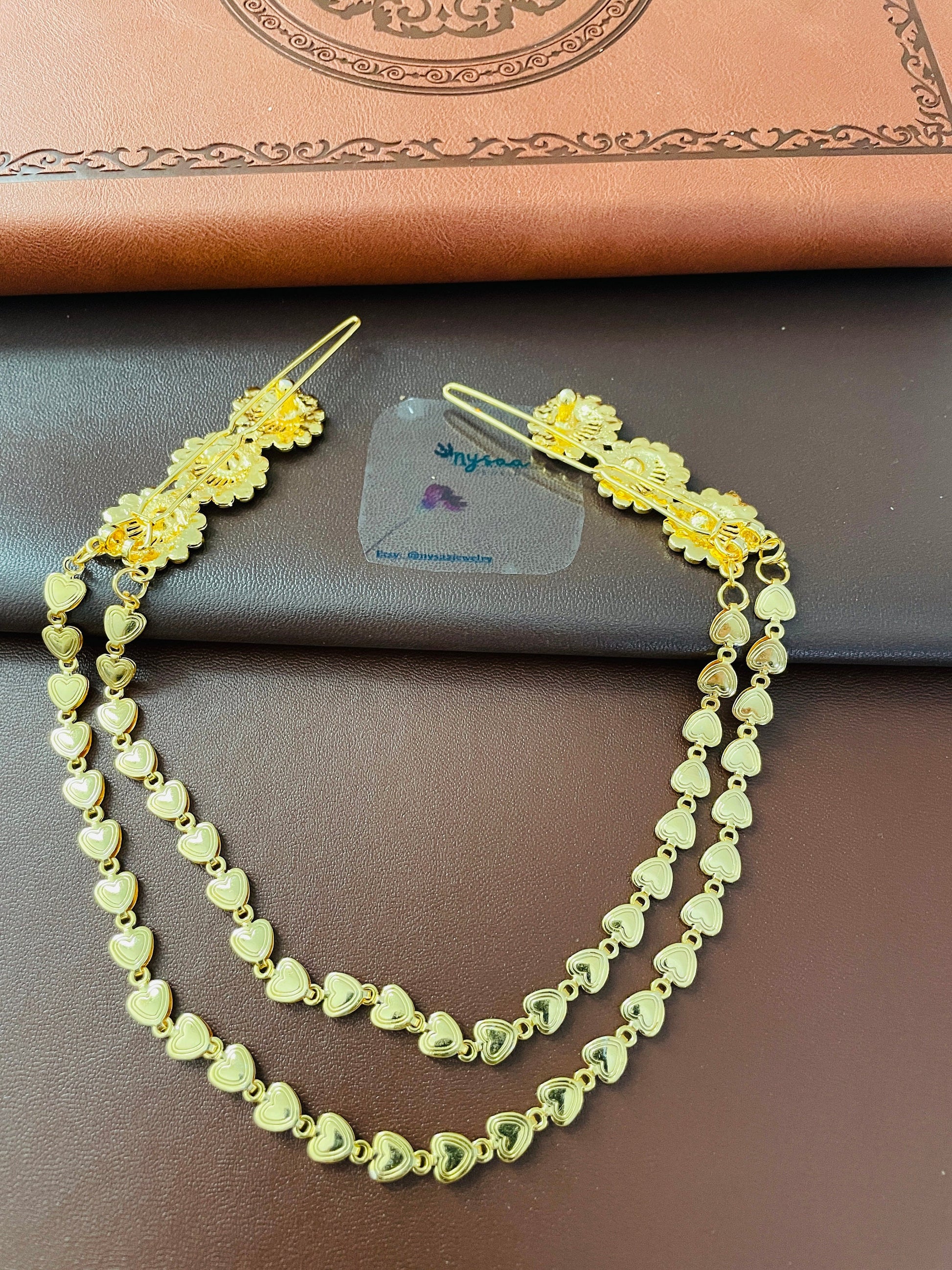 Gold Plated Wedding Hair Accessory with Pins