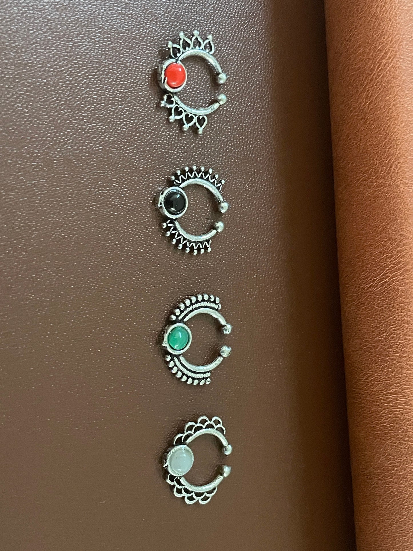 Traditional Septum ring | Oxidised fuli | Oxidised nose pins | nose press pins | nath | nathini | Maharashtrian Jewelry | Marathi jewelry