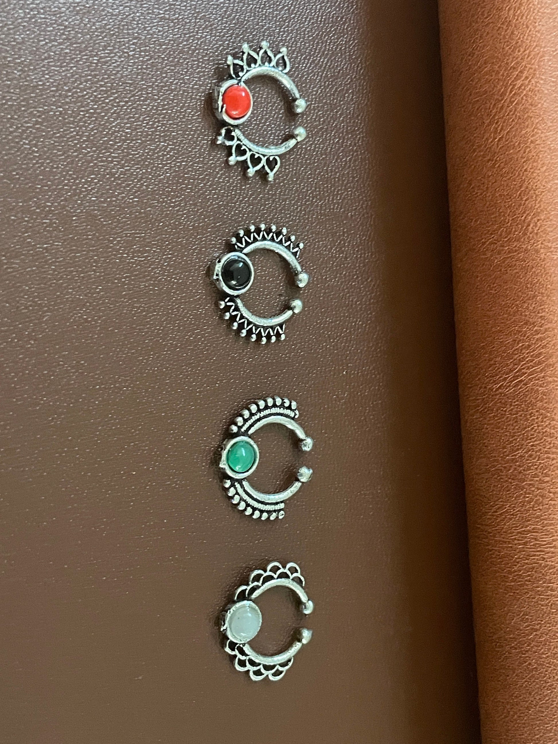 Traditional Septum ring | Oxidised fuli | Oxidised nose pins | nose press pins | nath | nathini | Maharashtrian Jewelry | Marathi jewelry