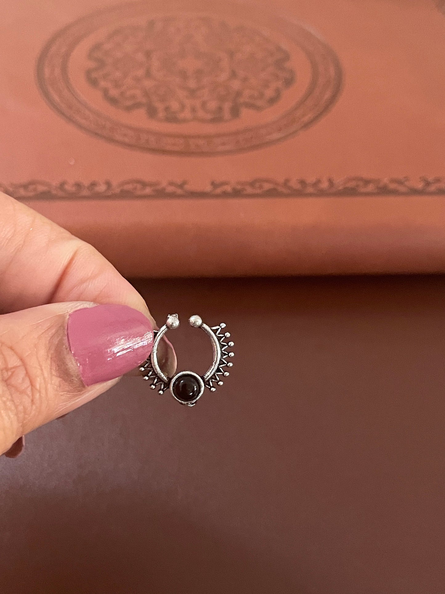 Traditional Septum ring | Oxidised fuli | Oxidised nose pins | nose press pins | nath | nathini | Maharashtrian Jewelry | Marathi jewelry