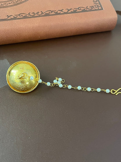 Rajasthani Borla | Head bore | Gold plated kundan borla | hair accessories | oxidized rajputi jewelry