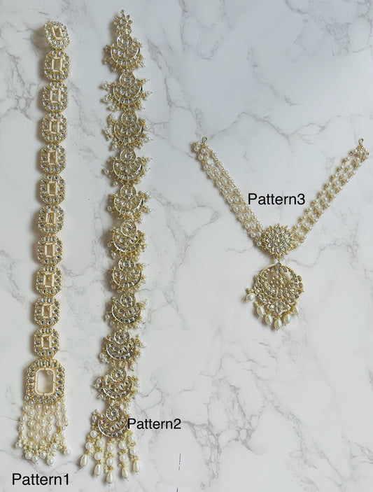 Kundan and pearl beautiful hair accessory or paranda