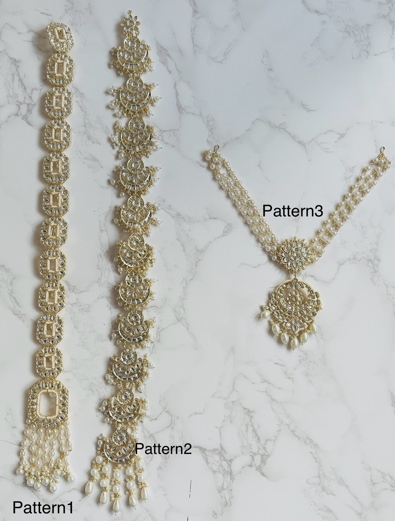 Kundan and pearl beautiful hair accessory or paranda