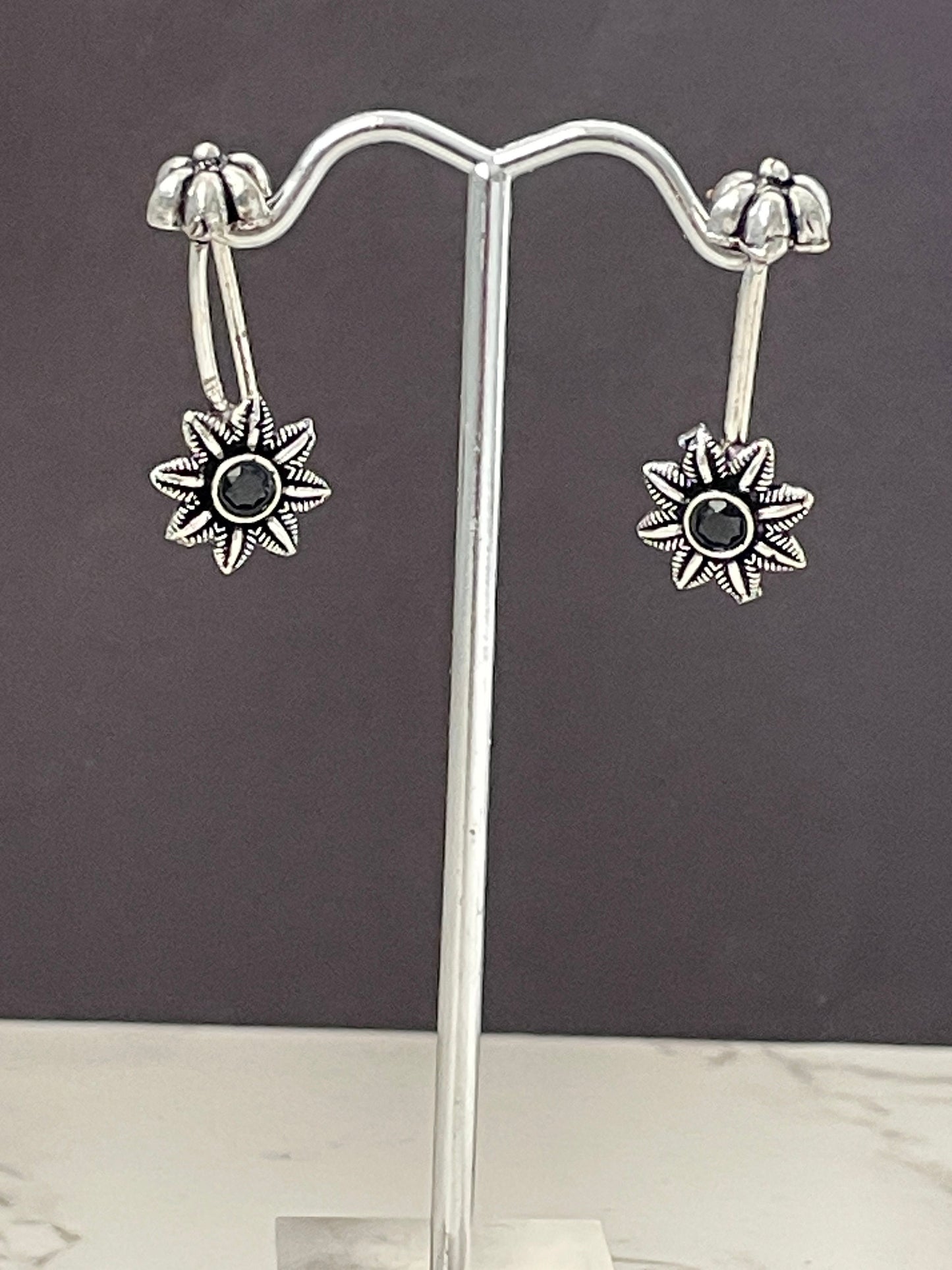 Oxidized Bugadi Earrings | Indian Clip On Ear Jewelry