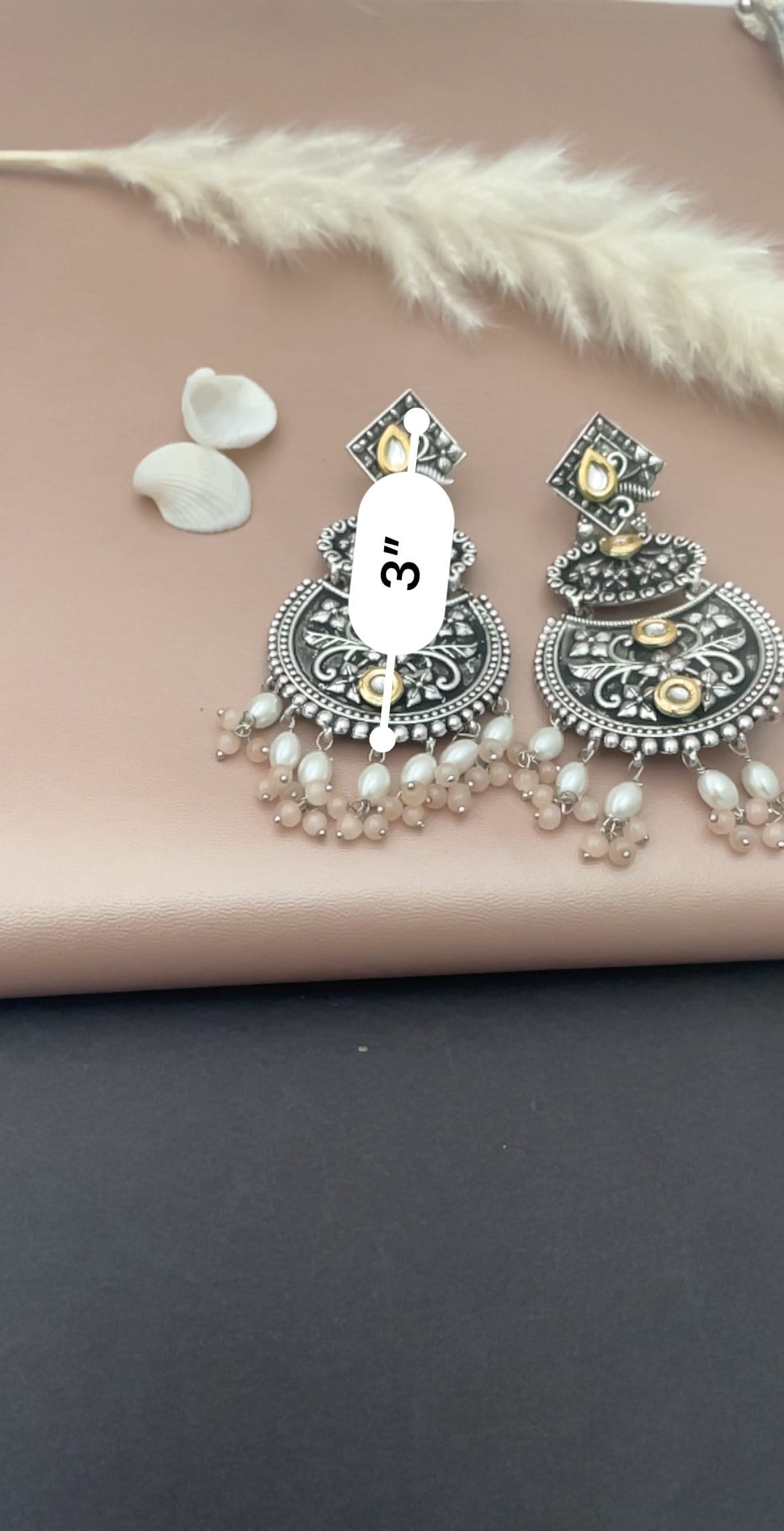 Oxidized Doli Earrings: Lightweight Indian Jewelry