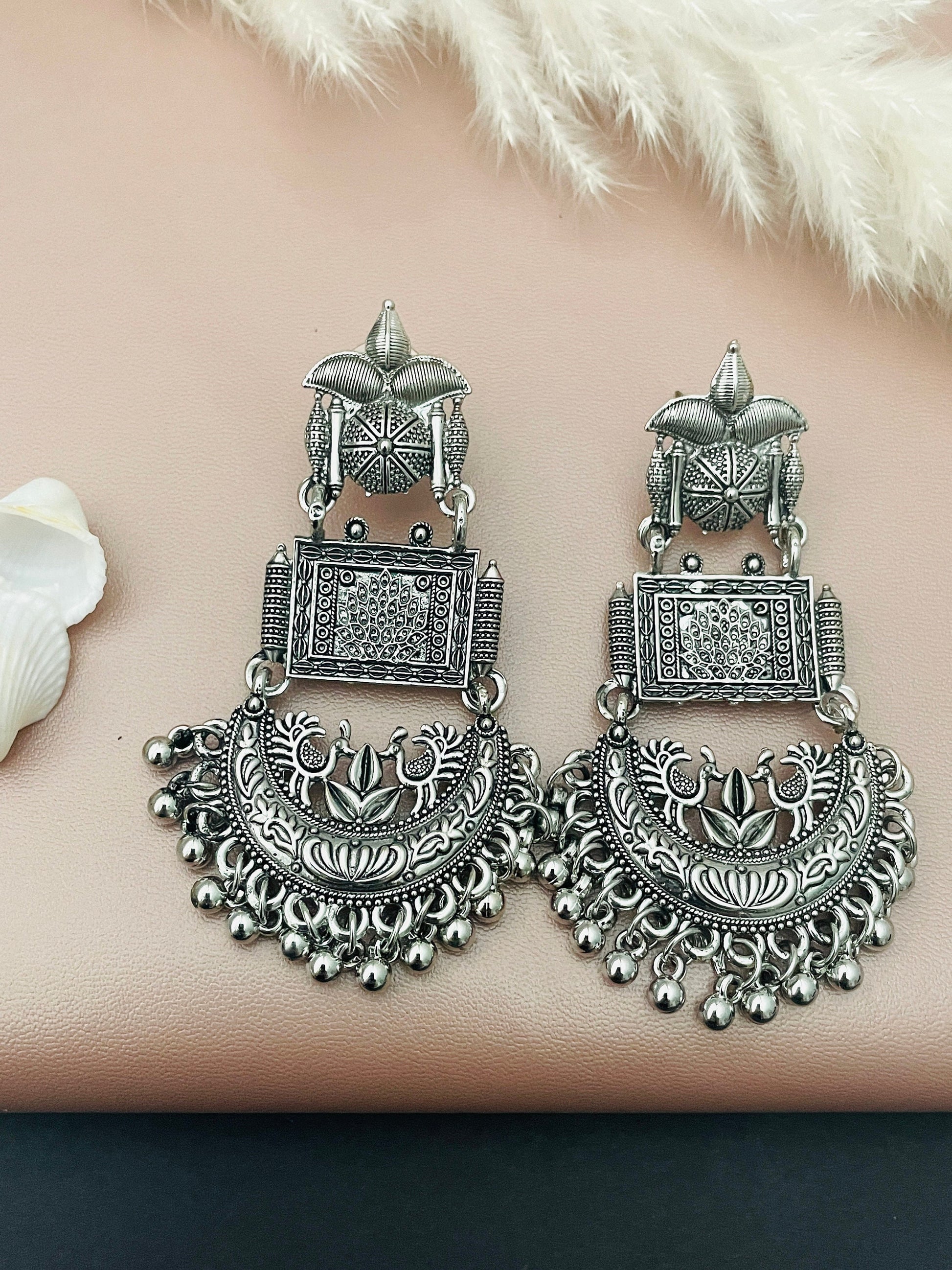 Oxidized Doli Earrings: Lightweight Indian Jewelry