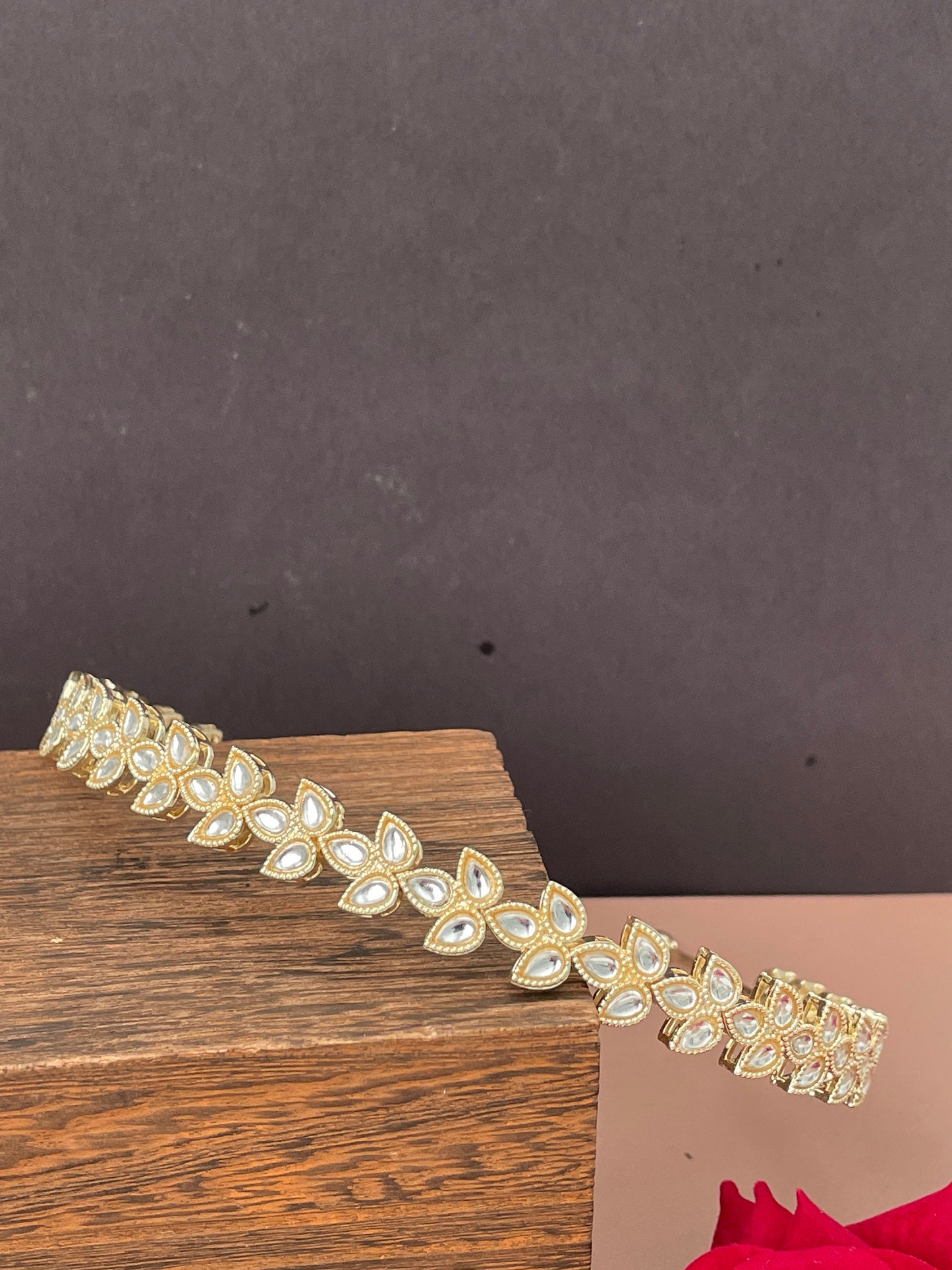 Kundan Bridal Hairband: Gold Plated Indian Jewelry