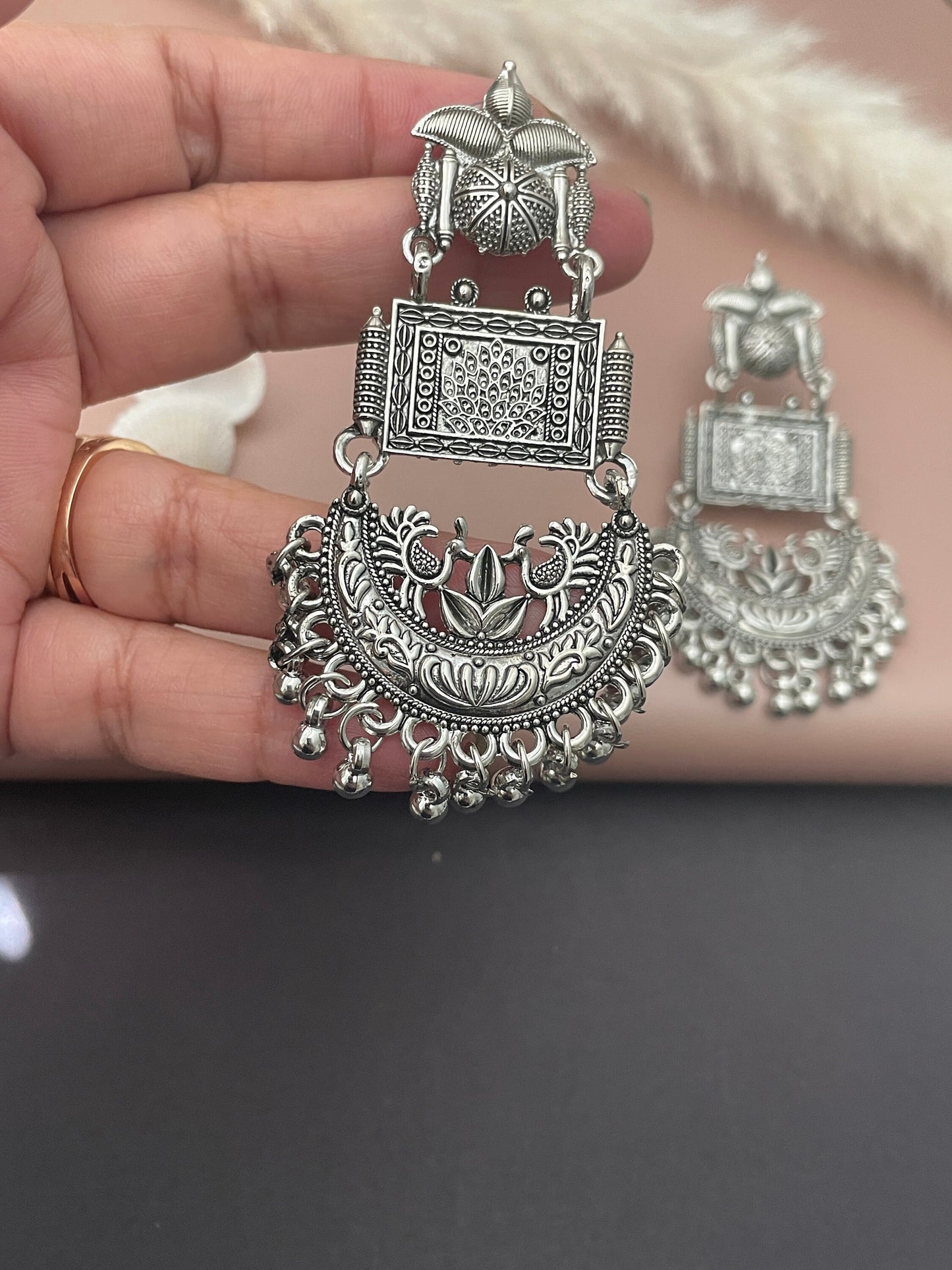 Oxidized Doli Earrings: Lightweight Indian Jewelry