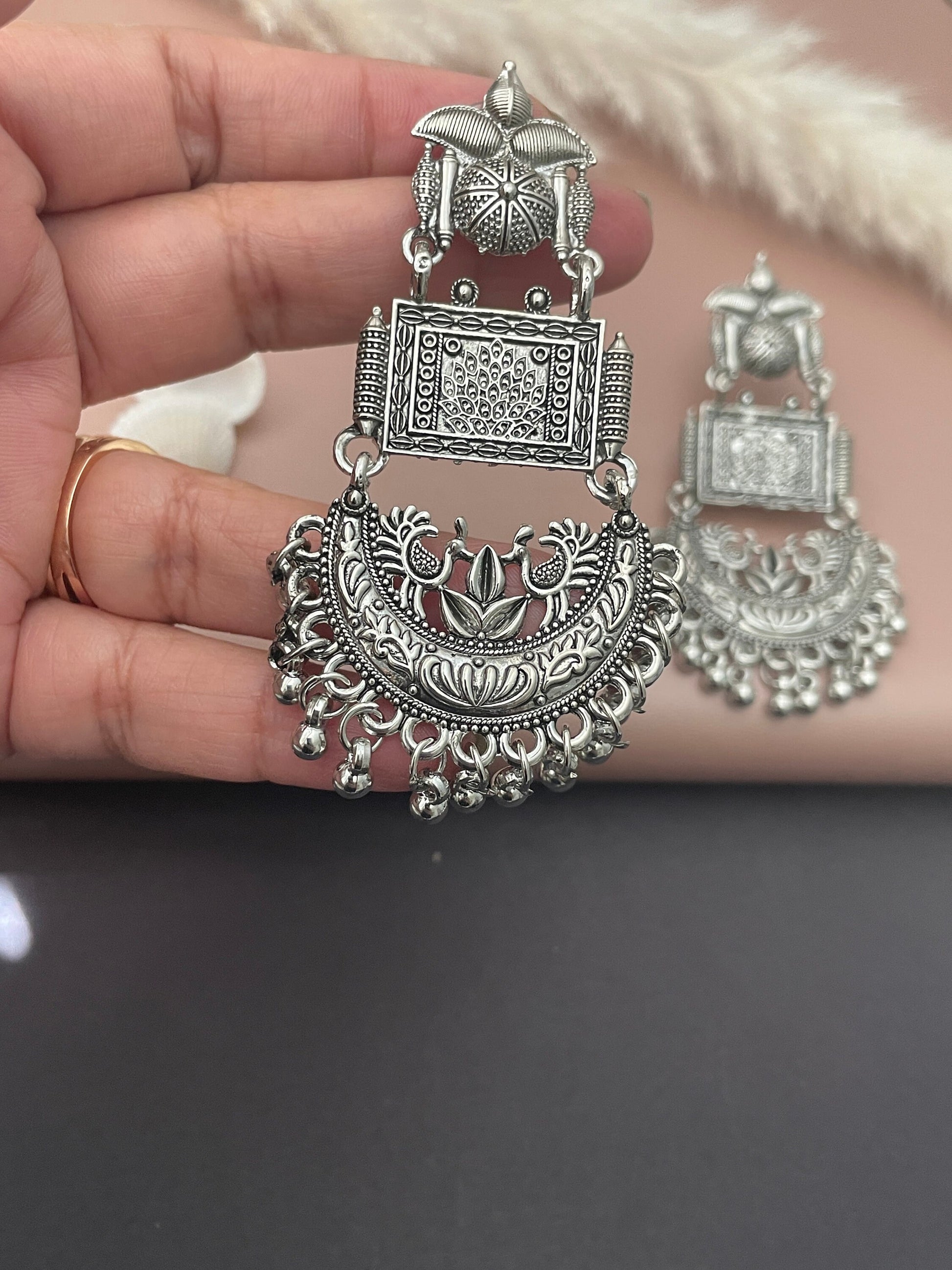 Oxidized Doli Earrings: Lightweight Indian Jewelry