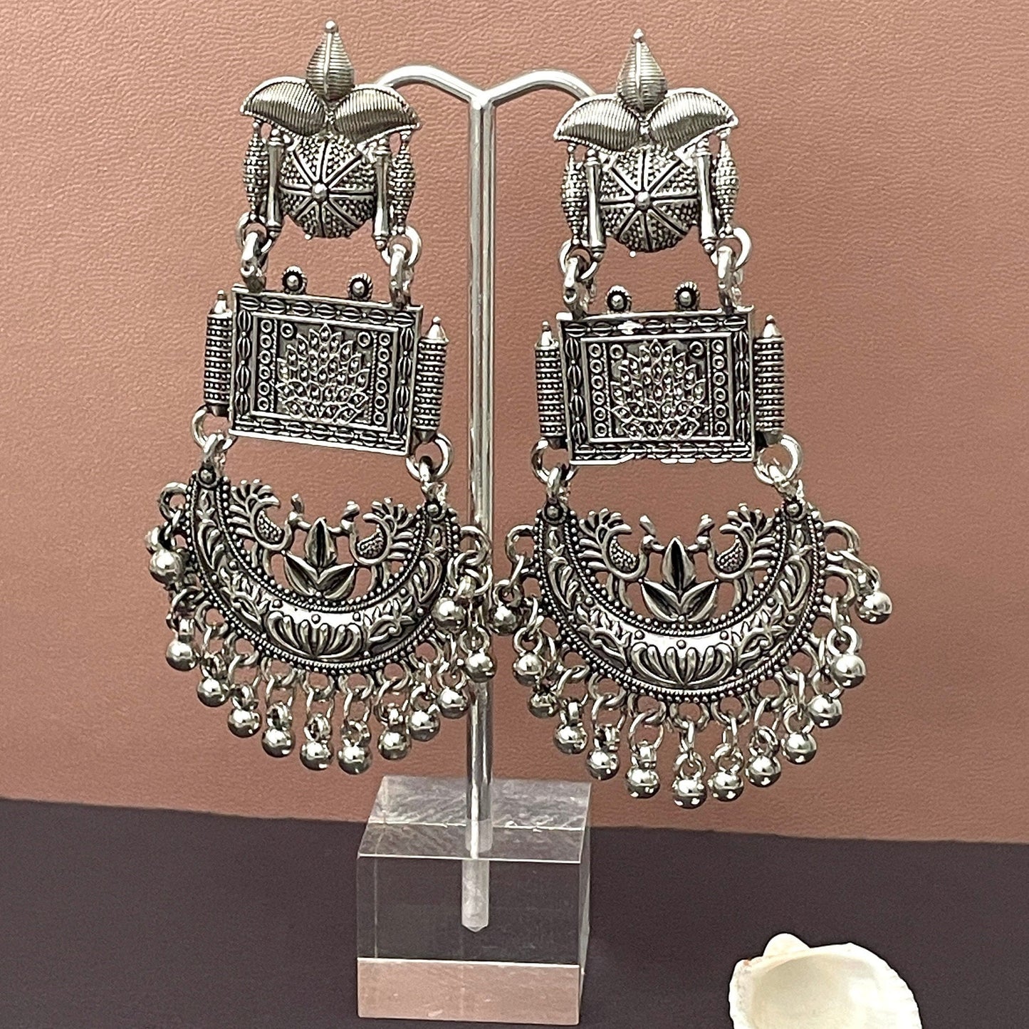 Oxidized Doli Earrings: Lightweight Indian Jewelry