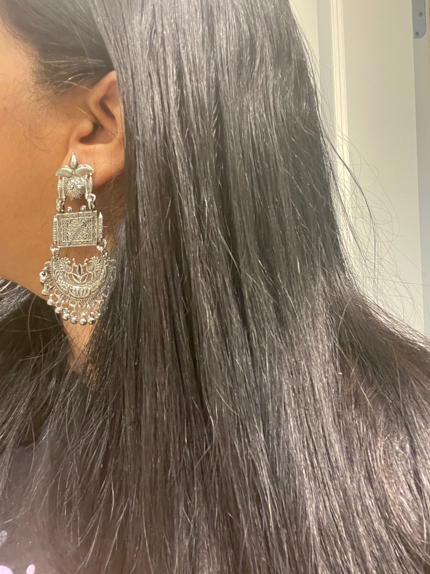 Oxidized Doli Earrings: Lightweight Indian Jewelry