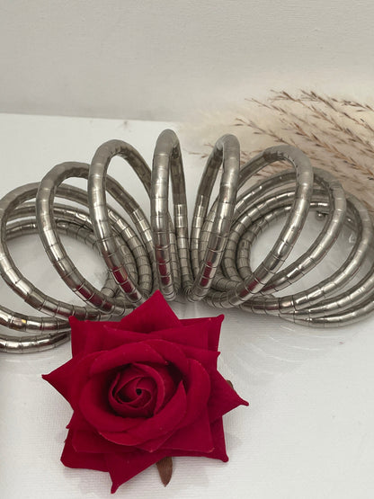 Oxidized Spiral Bangle: One Size Fits All