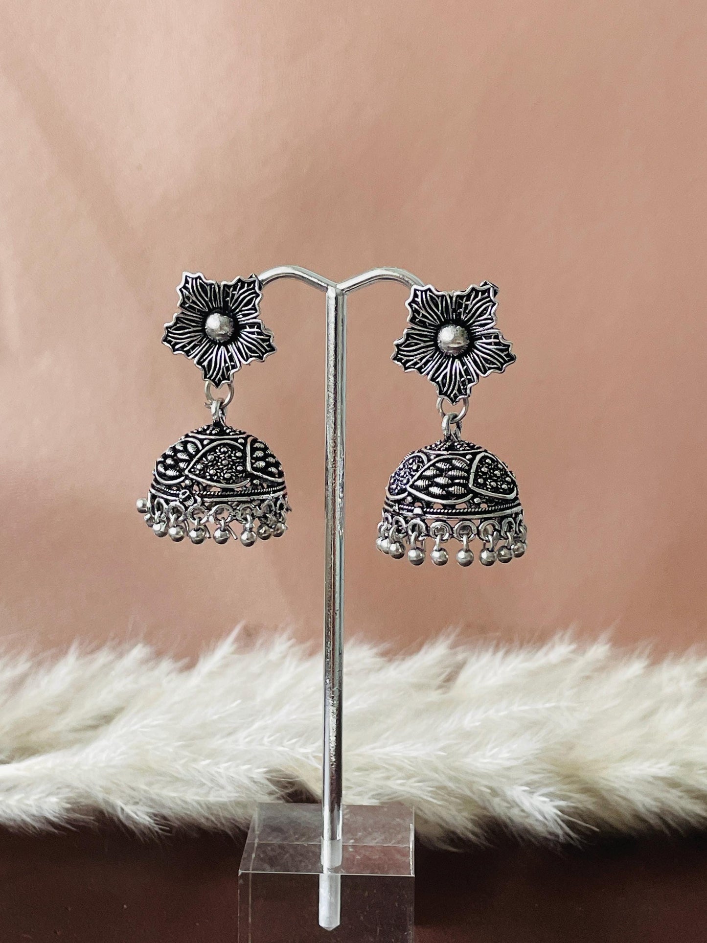 Oxidized | German silver| Bollywood | Indian | Festive | Navratri | Nauratri earrings | Oxidised