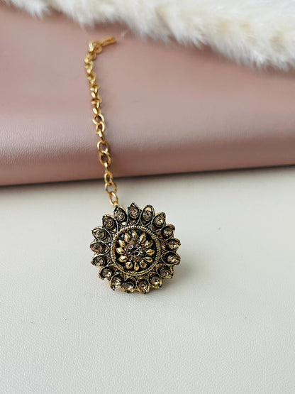 Rajasthani Borla | Head bore | Gold plated kundan borla | hair accessories | oxidized rajputi jewelry