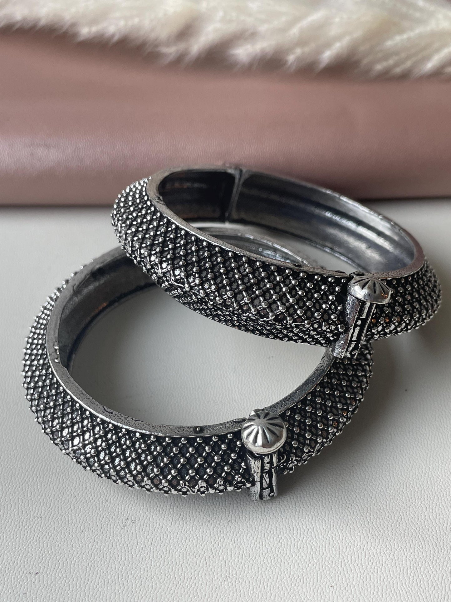Oxidized Openable Bangles: Maharashtrian Koyiri Tode Cuff Bracelet