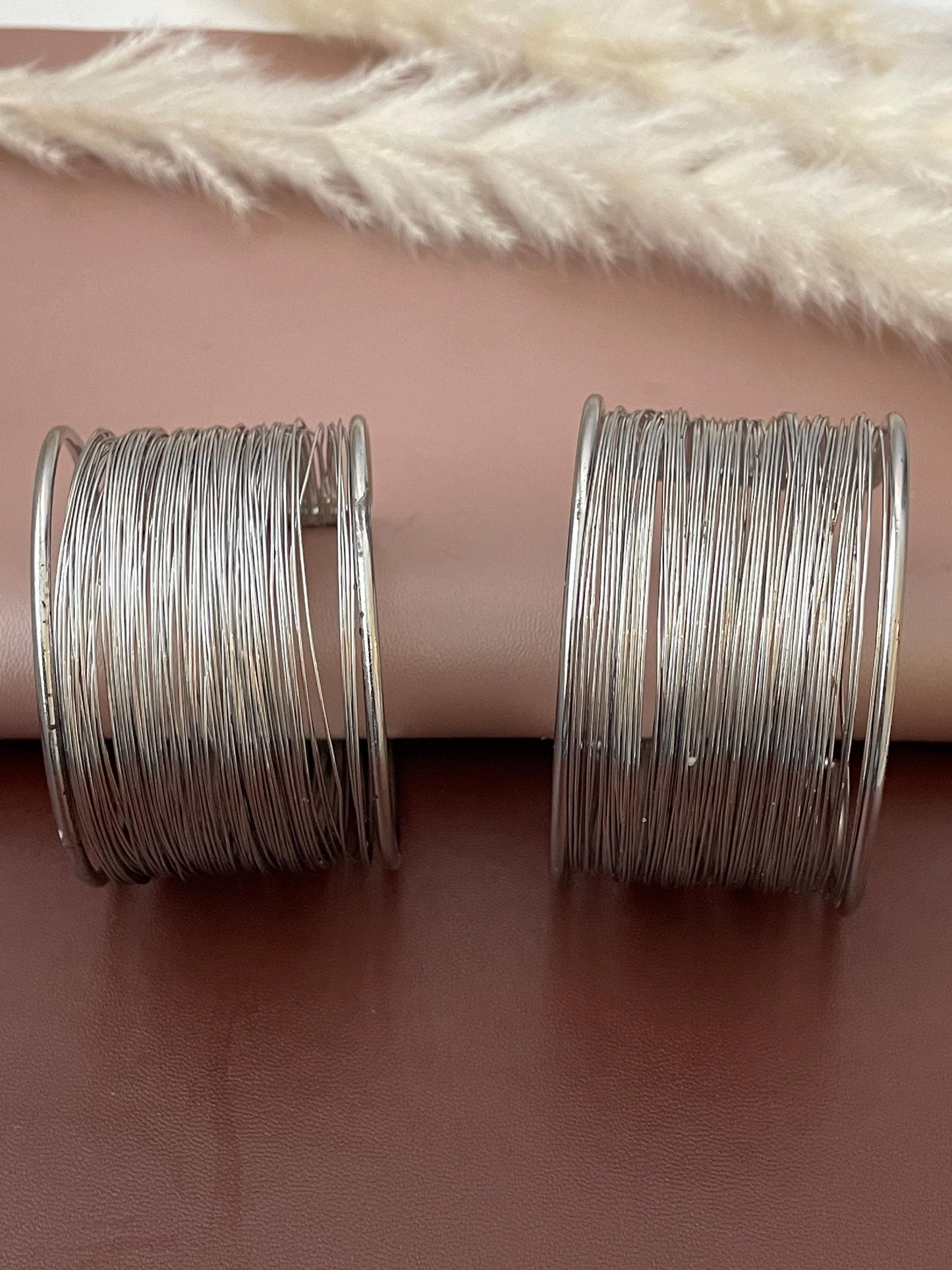 Oxidized Wire Cuff Bracelet: Adjustable Open Bangle