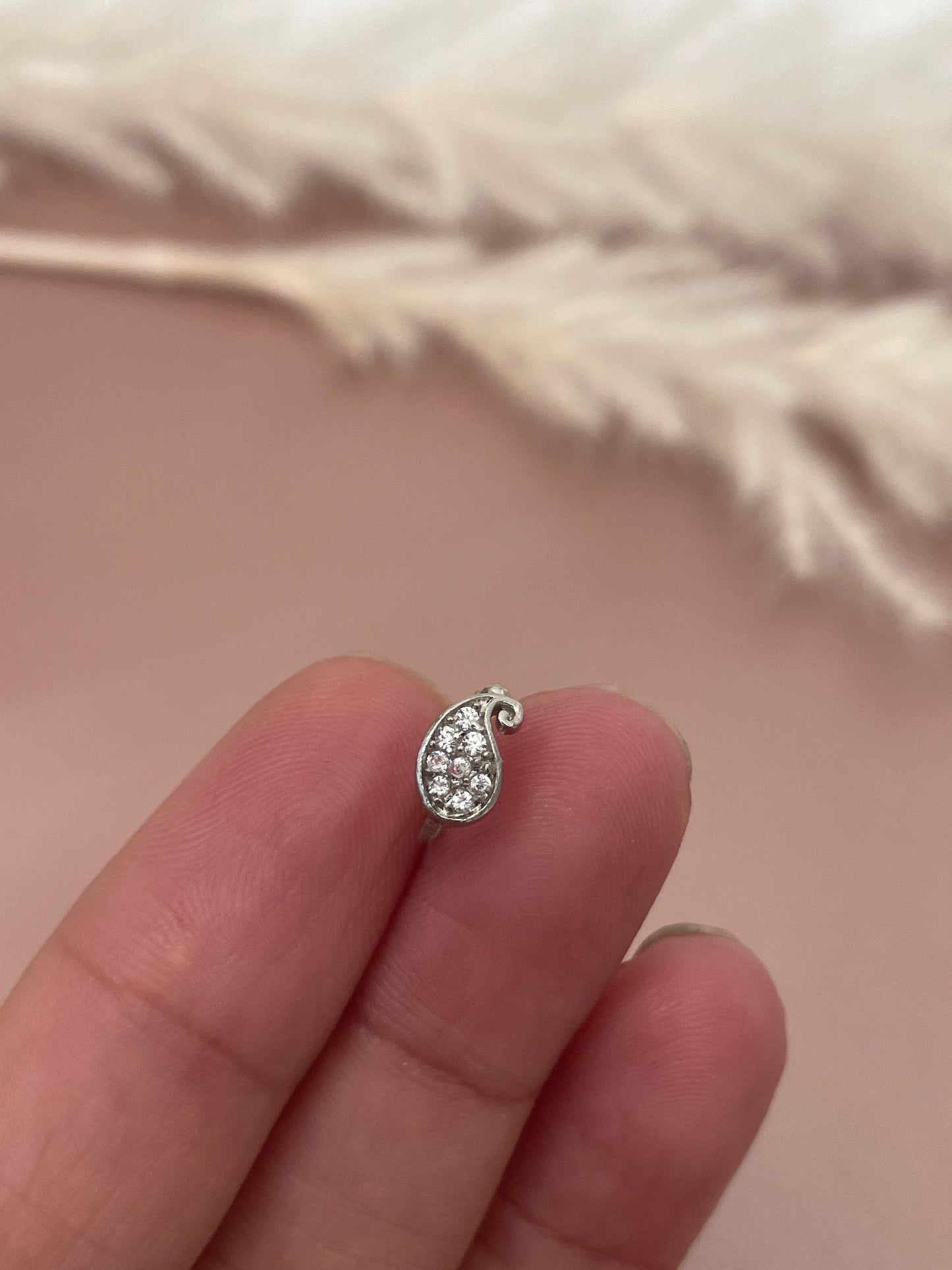 Gold Plated CZ Clip On Nose Ring: Indian Nath, No Piercing