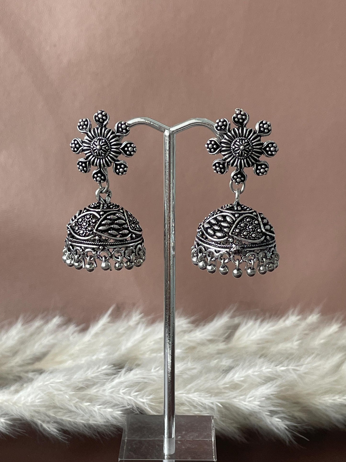 Oxidized | German silver| Bollywood | Indian | Festive | Navratri | Nauratri earrings | Oxidised
