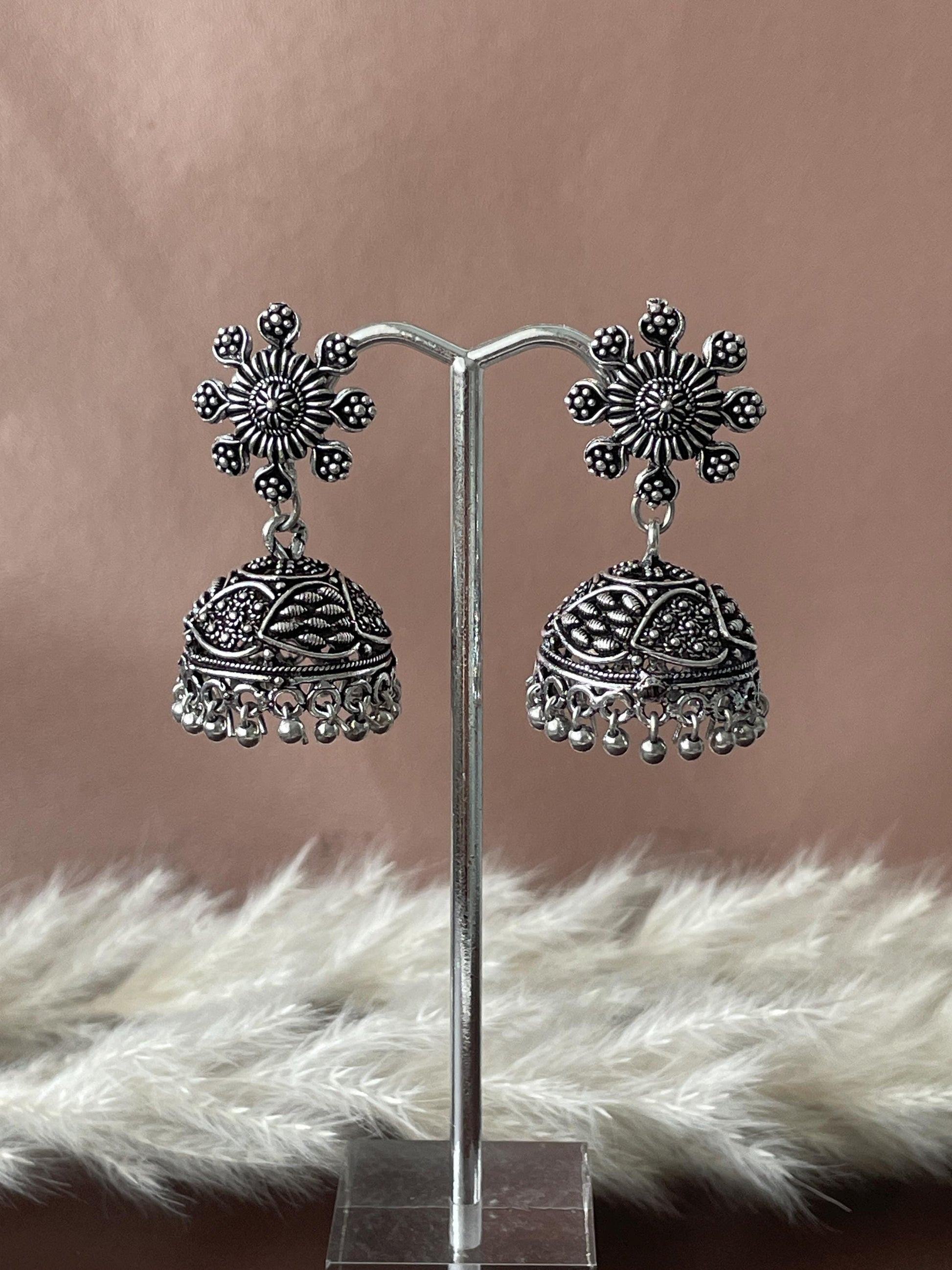 Oxidized | German silver| Bollywood | Indian | Festive | Navratri | Nauratri earrings | Oxidised