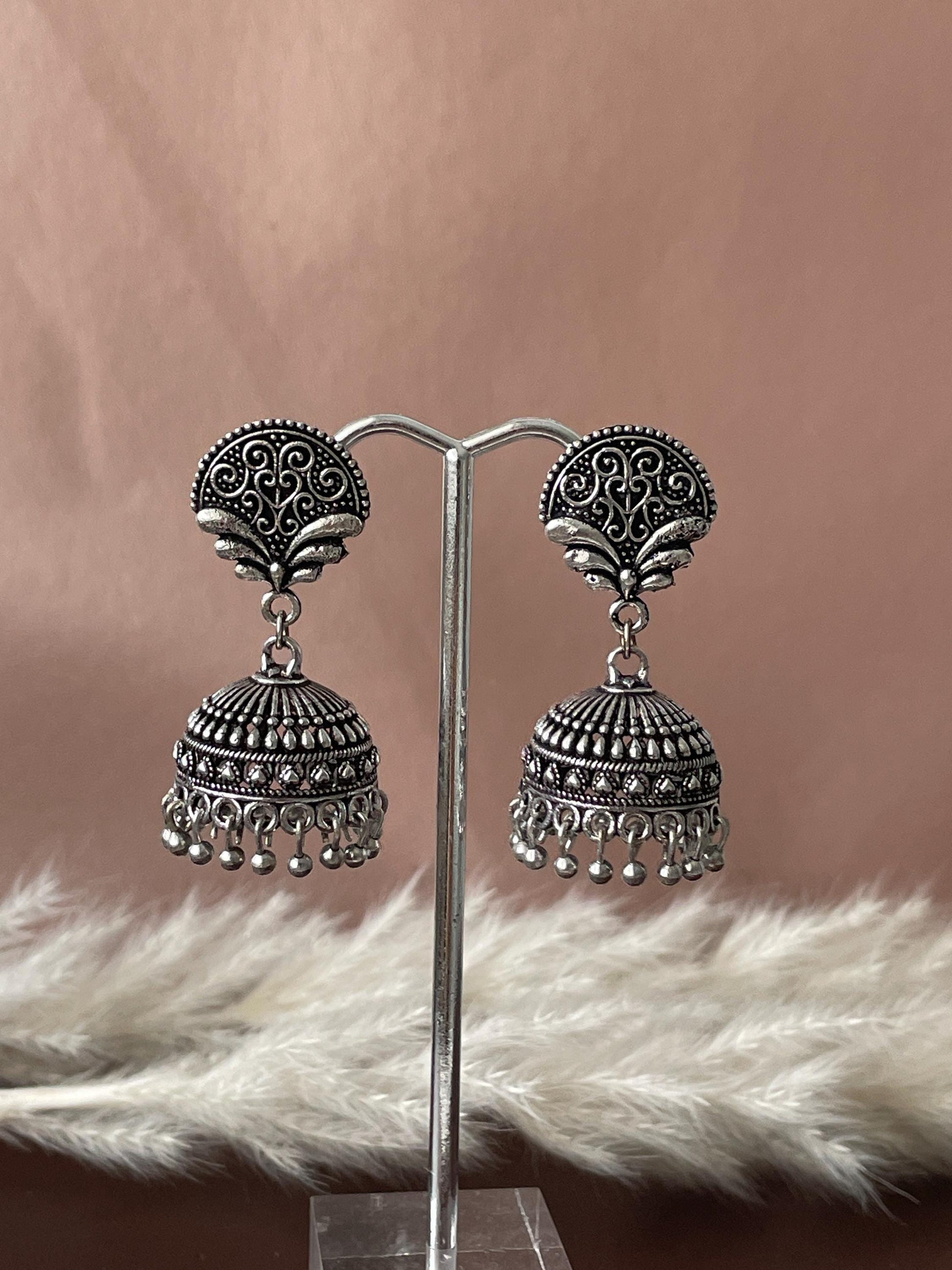 Oxidized | German silver| Bollywood | Indian | Festive | Navratri | Nauratri earrings | Oxidised
