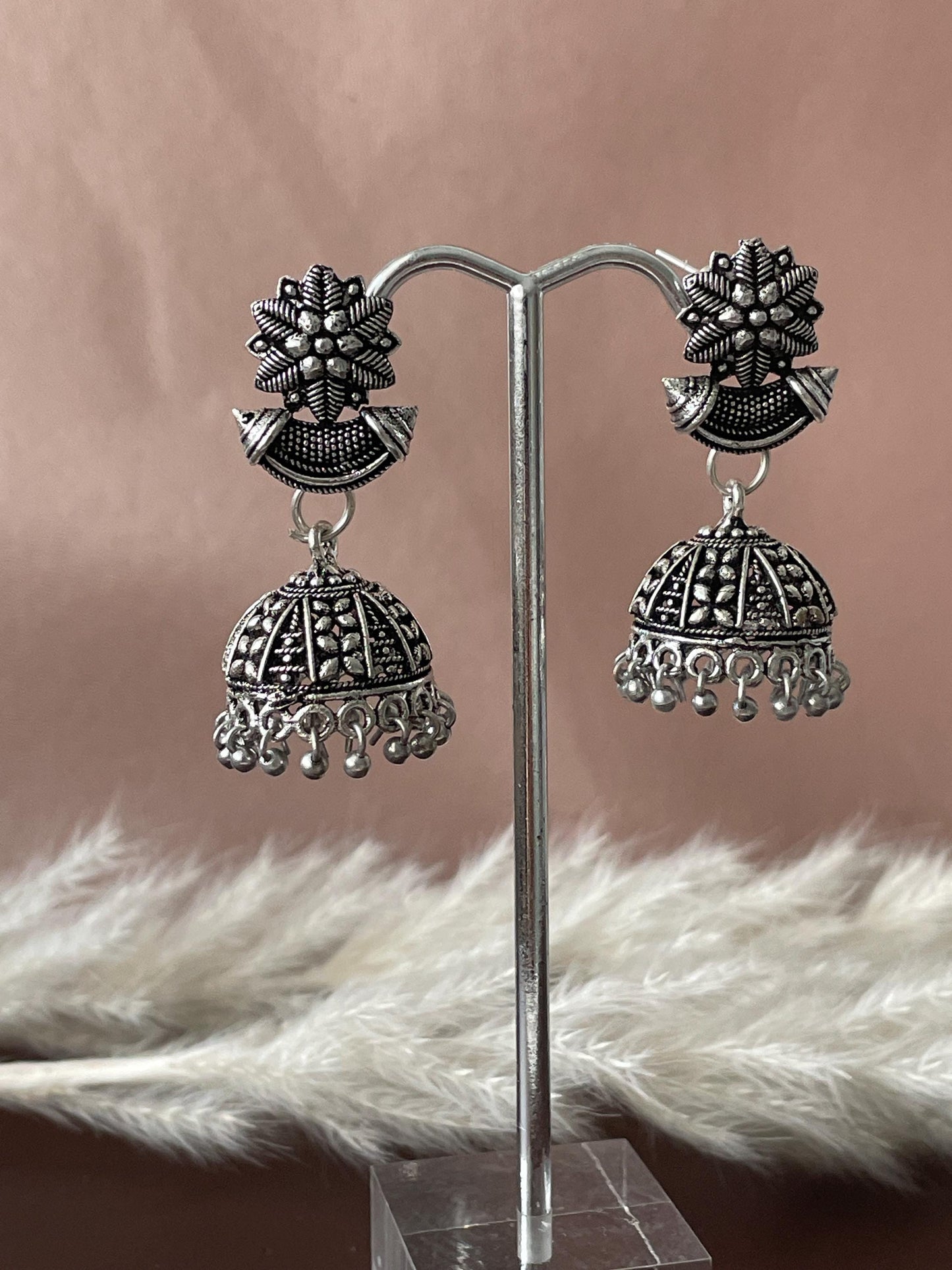 Oxidized | German silver| Bollywood | Indian | Festive | Navratri | Nauratri earrings | Oxidised