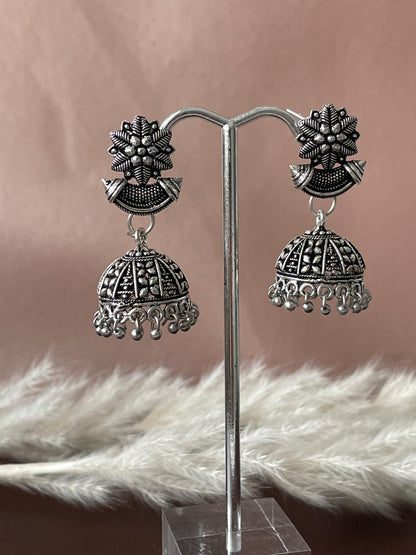 Oxidized | German silver| Bollywood | Indian | Festive | Navratri | Nauratri earrings | Oxidised