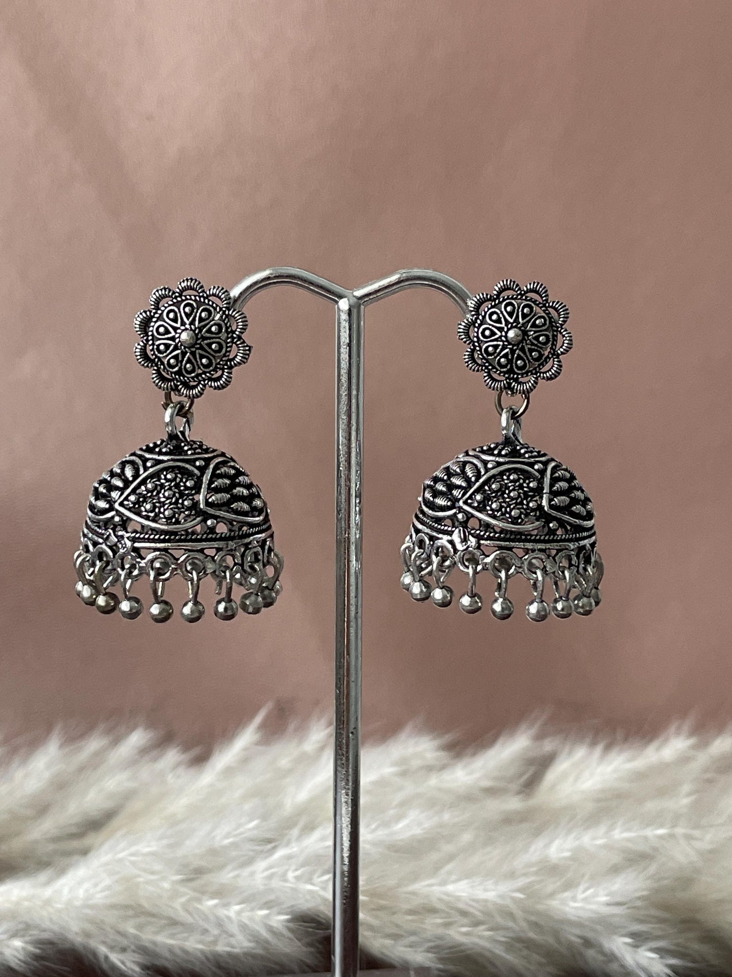 Oxidized | German silver| Bollywood | Indian | Festive | Navratri | Nauratri earrings | Oxidised