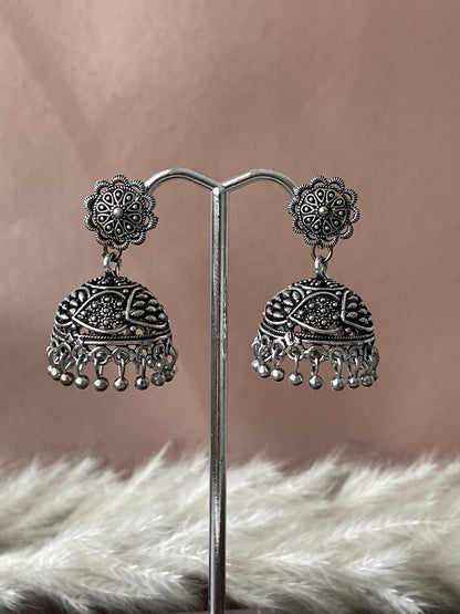 Oxidized | German silver| Bollywood | Indian | Festive | Navratri | Nauratri earrings | Oxidised