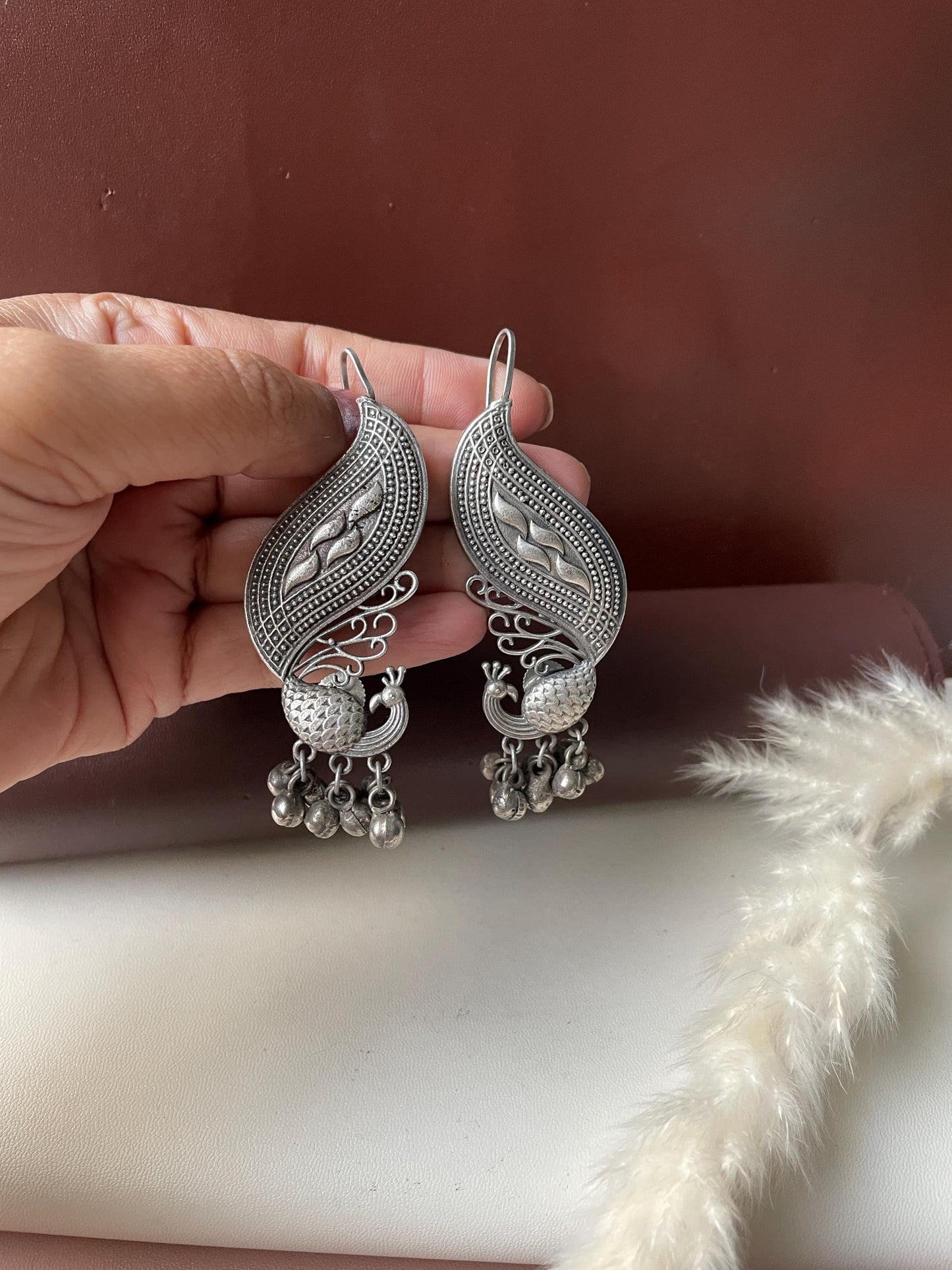 Oxidized Jhumka Ear Cuffs: Statement Party Earrings
