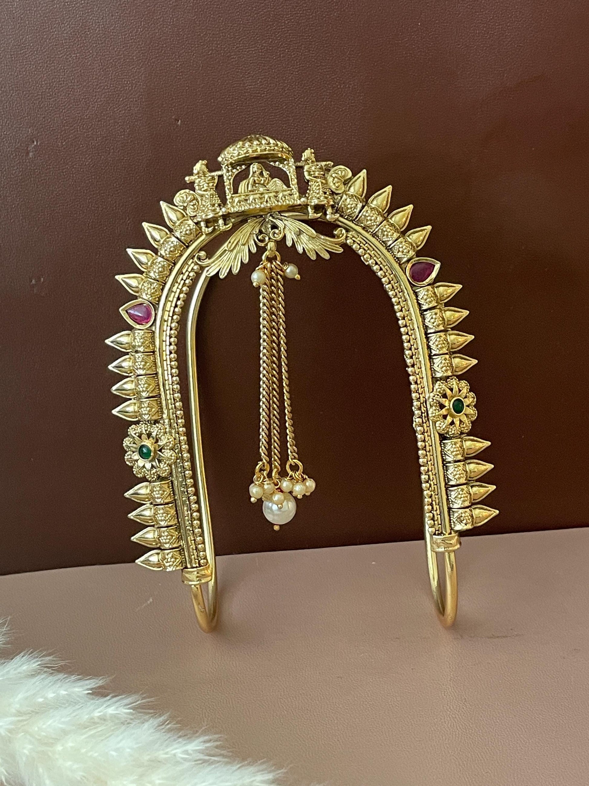 Baju band Armlet Arm band Indian jewlery Adjustable Vamki Gold plated