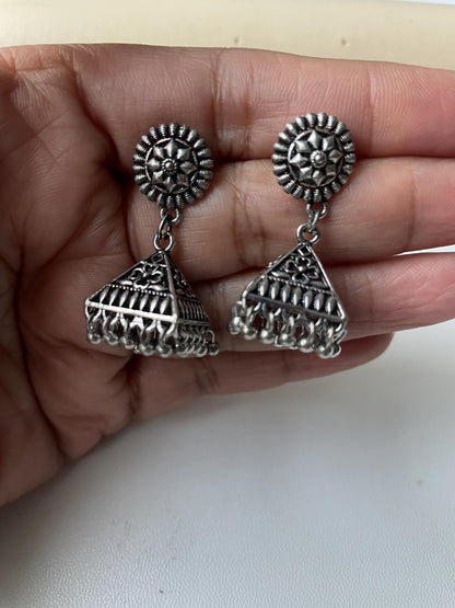Oxidized | German silver| Bollywood | Indian | Festive | Navratri | Nauratri earrings | Oxidised