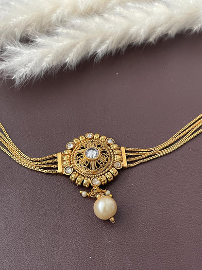 Baju band Armlet Arm band Indian jewlery Adjustable Vamki Gold plated