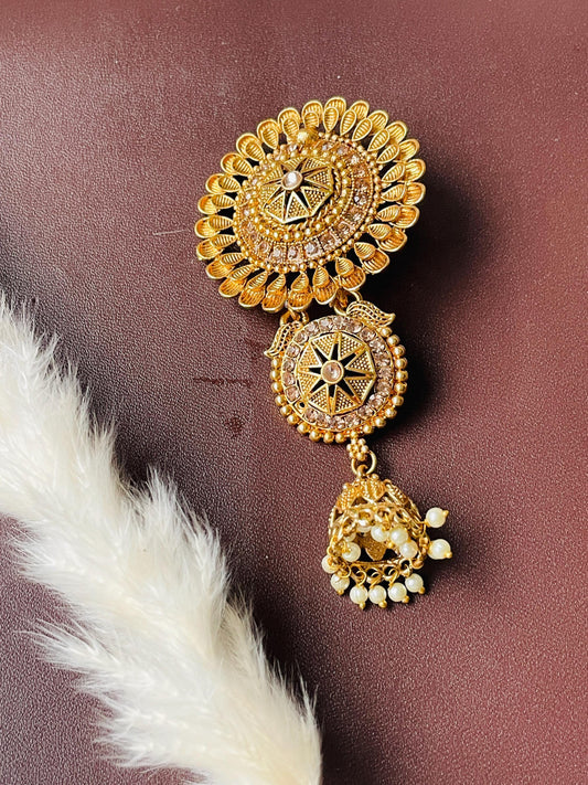 Golden juda pin braids pin bridal jewelry