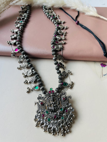 Oxidized Kolhapuri Saaj Necklace: Marathi Bridal Jewelry