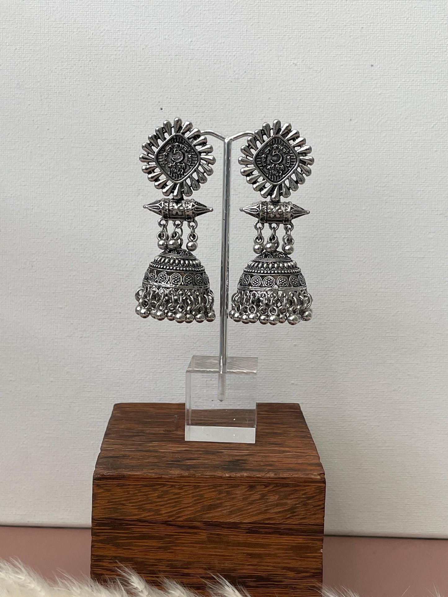 Oxidized Jhumki Earrings: Lightweight Trendy Navratri Jewelry