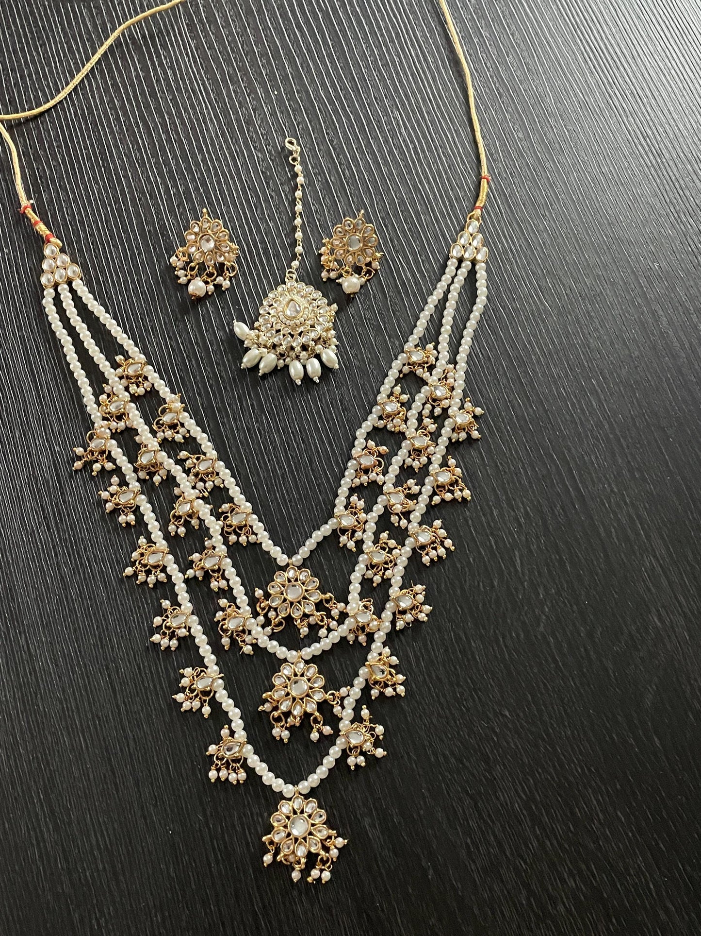 Gold Plated Kundan Maang Tika | Indian Head Jewelry