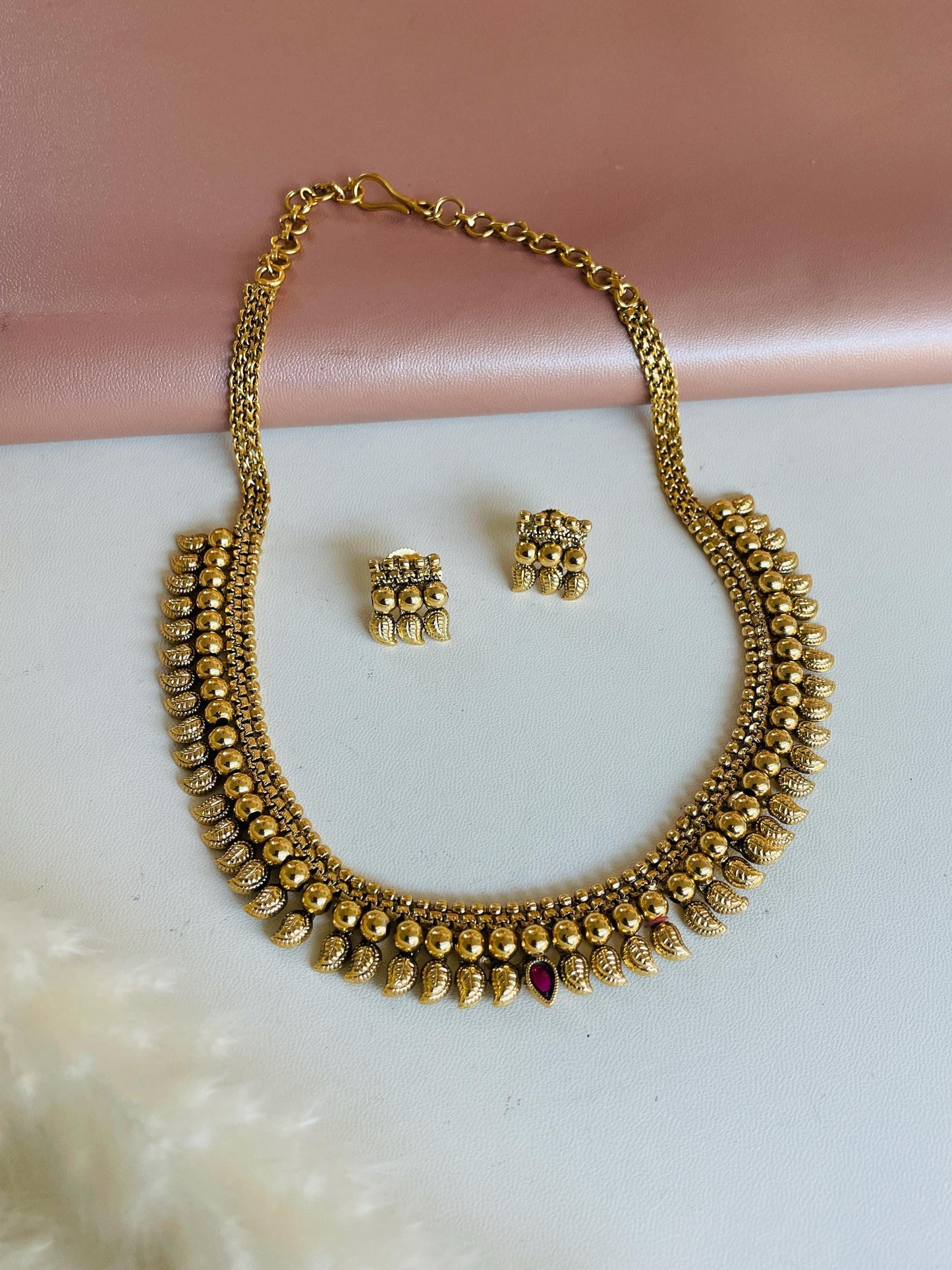 Rajawadi Polish Choker Set: Indian Ethnic Collar Necklace