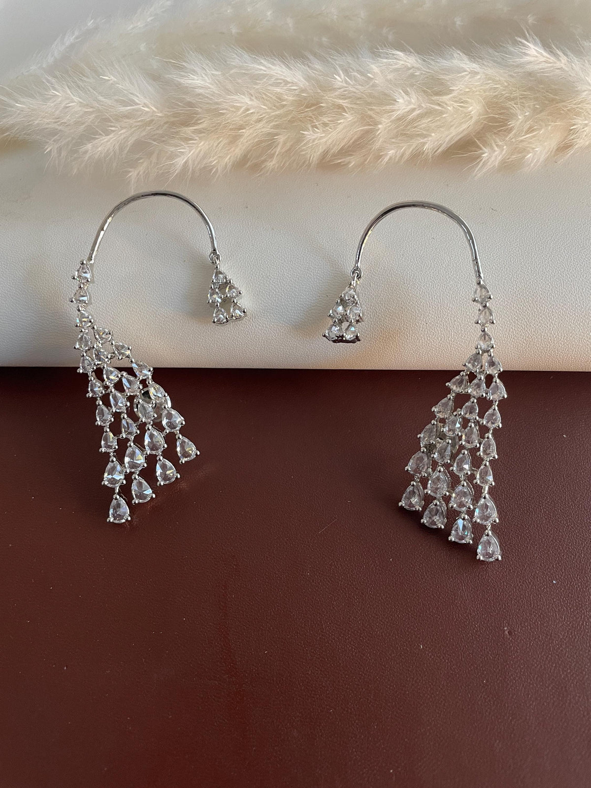 Cubic zirconia high quality Earcuffs earrings .Rate Piece.
