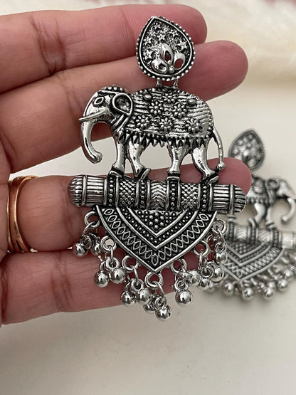 Oxidized Jhumki Earrings: Lightweight Trendy Navratri Jewelry