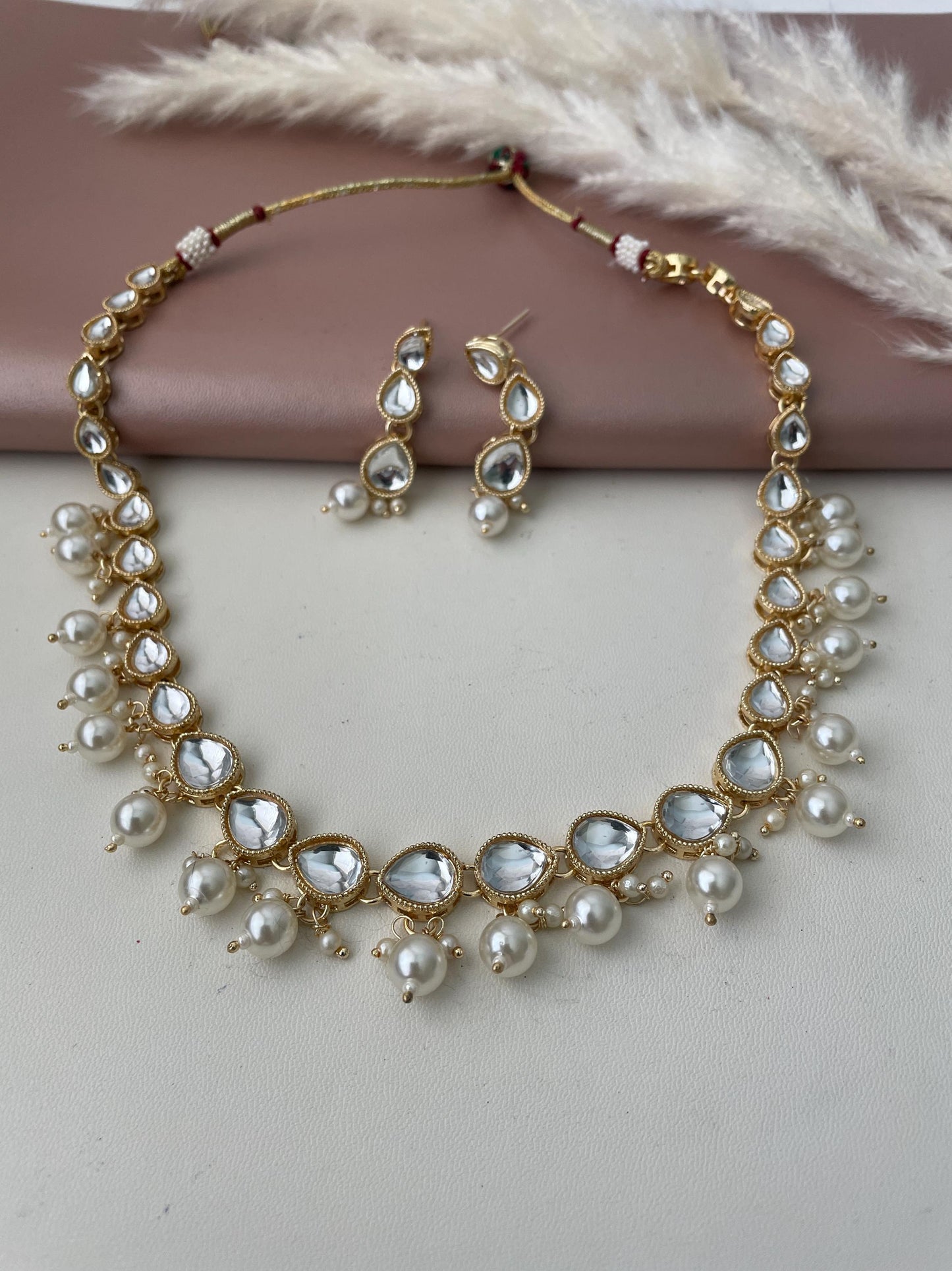 Gold Plated Kundan Choker Necklace Set: Traditional Indian Jewelry
