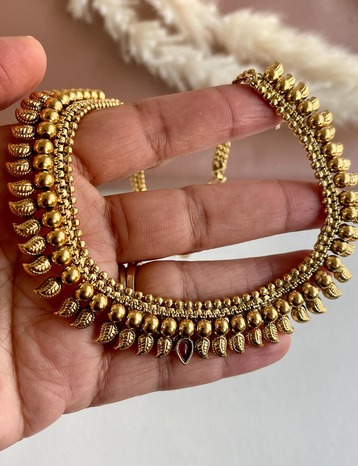 Rajawadi Polish Choker Set: Indian Ethnic Collar Necklace