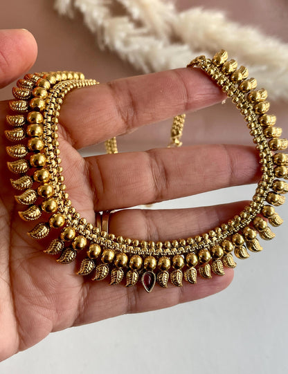 Rajawadi Polish Choker Set: Indian Ethnic Collar Necklace