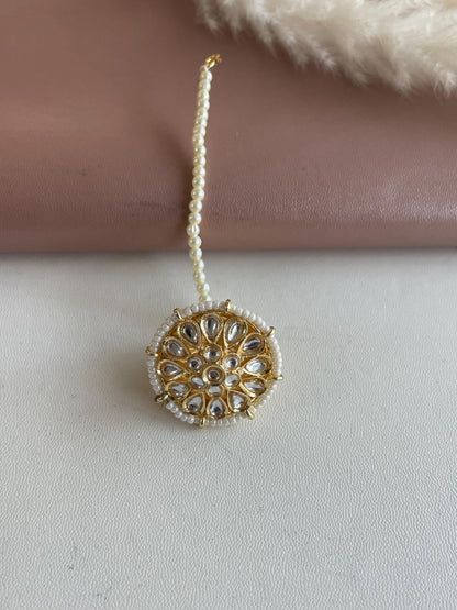 Kundan pearl Rajasthani Borla , Head Bore