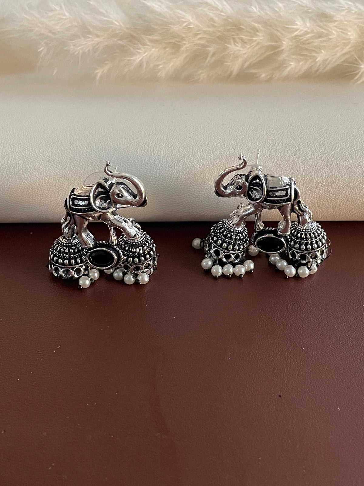 Oxidized Silver Lookalike Jhumki Earrings: Lightweight Navratri Jewelry