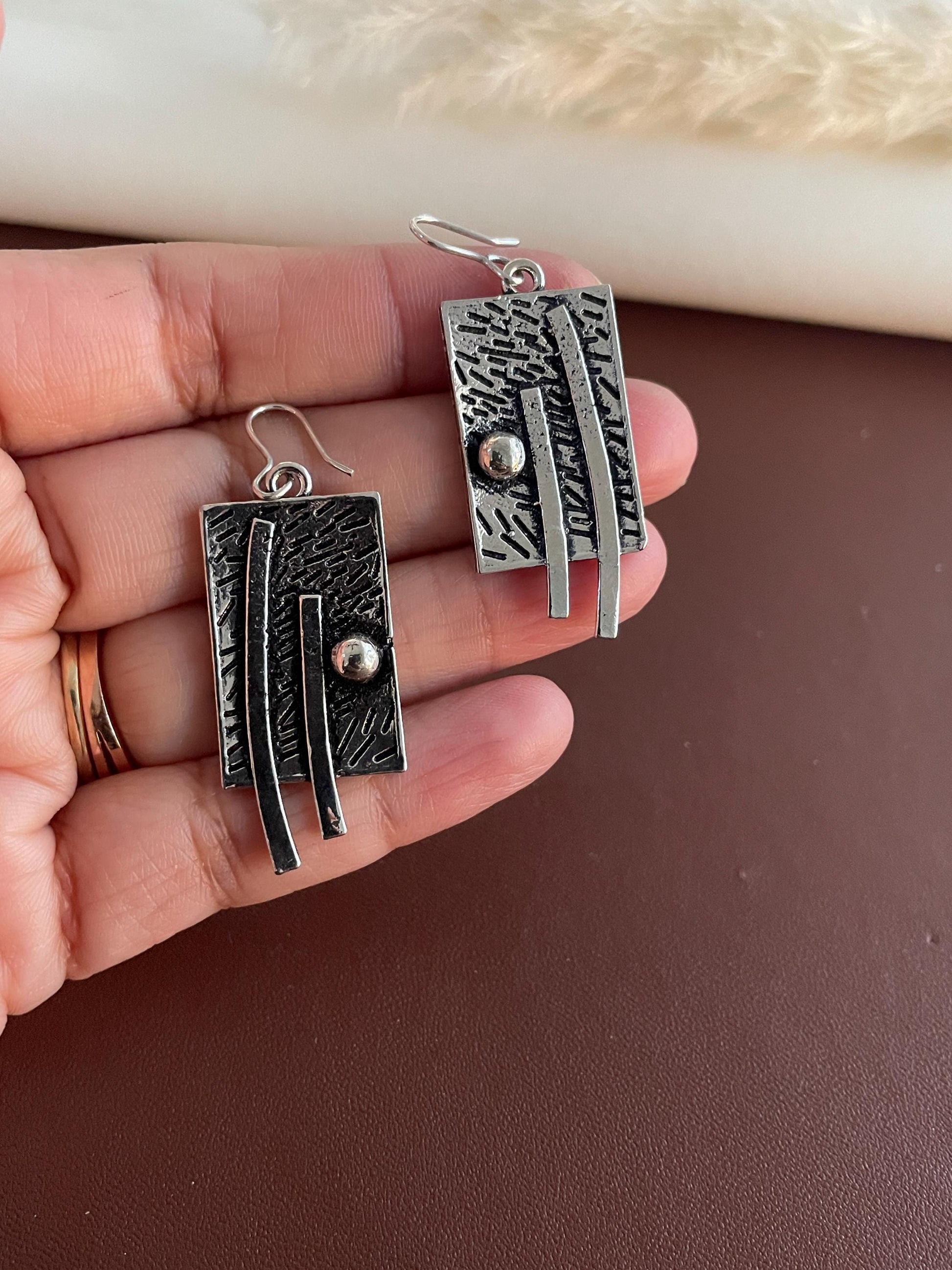 Oxidized Silver Lookalike Jhumki Earrings: Lightweight Navratri Jewelry