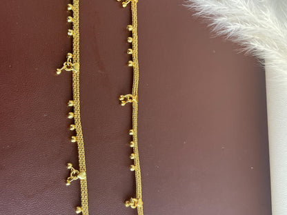 Gold Plated Anklets: Delicate Bridal Foot Jewelry