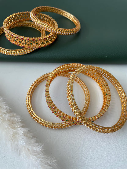 Nysaa Indian bangles, Gold plated bangles, faux pearl gold plated , lightweight bangles, yellow bangles, trendy bangles, set of 6 bangles