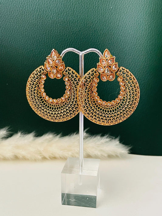 Nysaa gold plated kundan or minakari party earrings