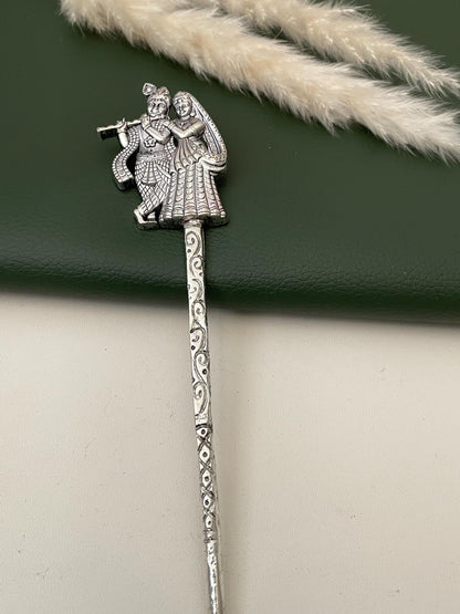 Peacock Feather Hair Clip: Oxidized Indian Bollywood Hair Jewelry