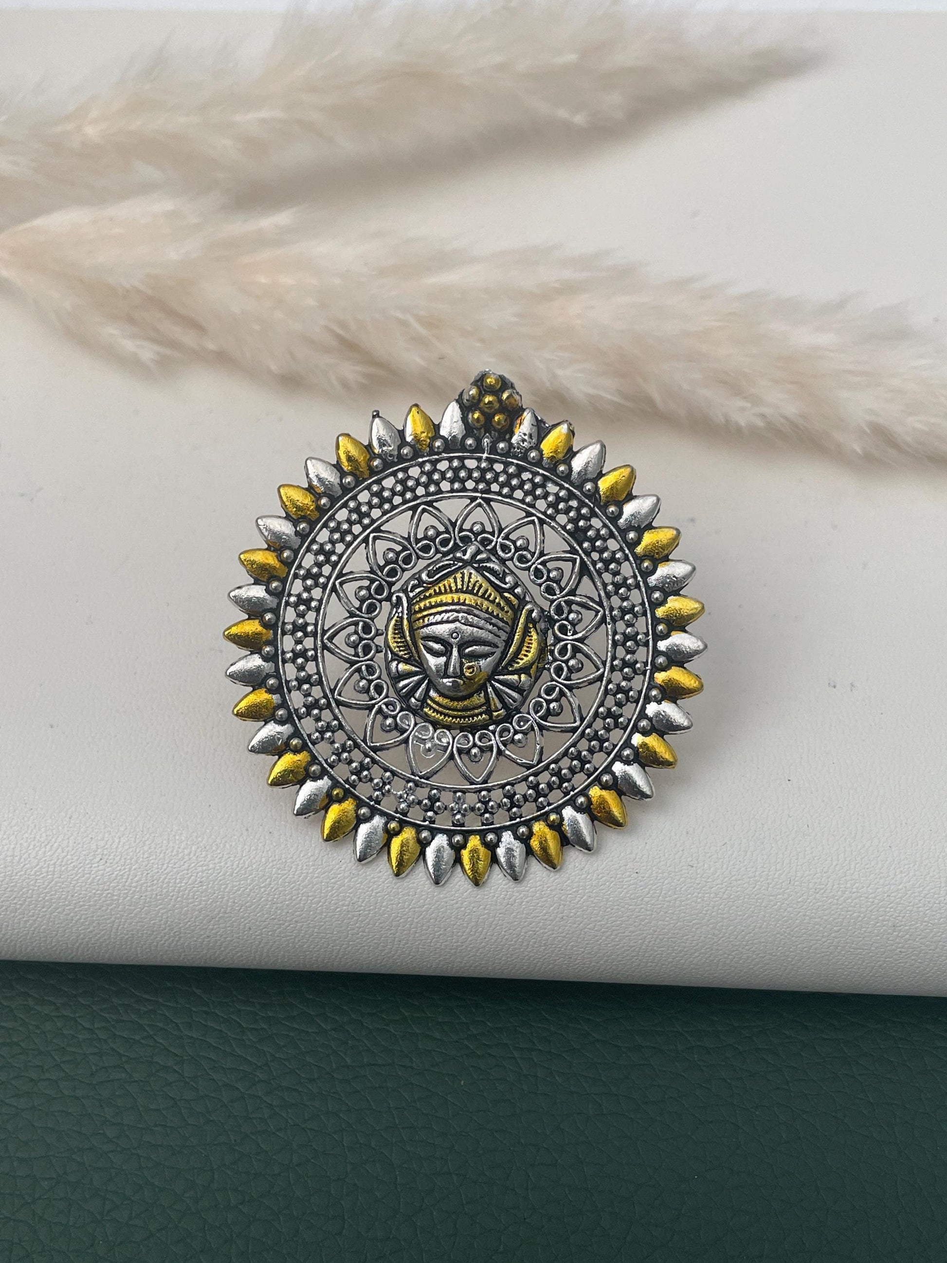 Big Oxidised dual tone statement party rings